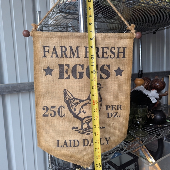 Farm Fresh Eggs Burlap Sign - Picture 4 of 4